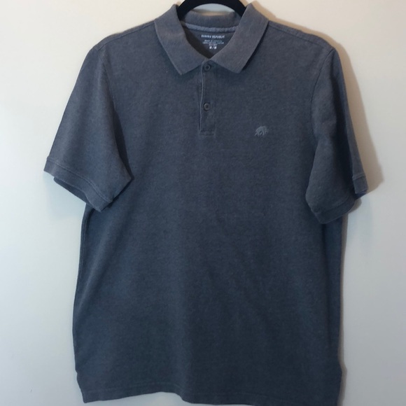 Banana Republic Gray Polo Shirt & Gray Elephant - Picture 2 of 7